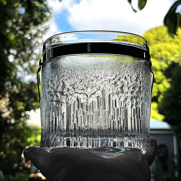 Ice Buckets: Scandinavian Style Oval Ice Bucket with Chrome Handle