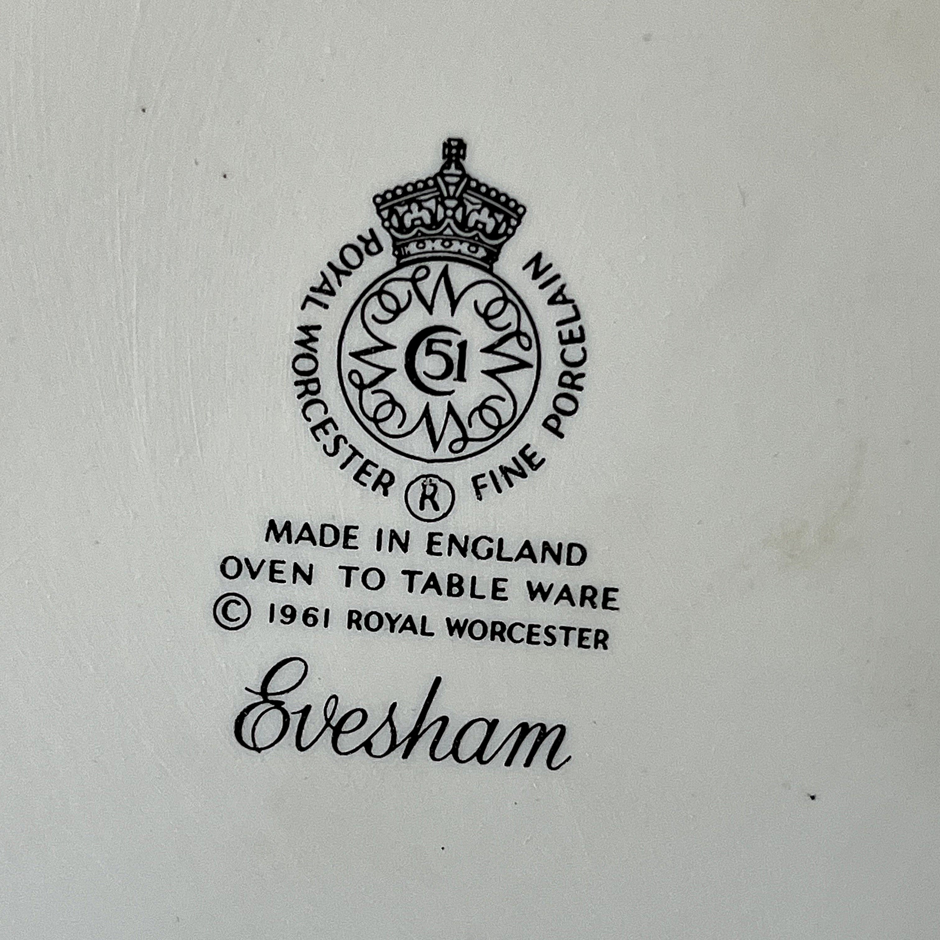 Baking Dish: Royal Worcester Evesham Gold Fluted Large Tart Quiche Dish