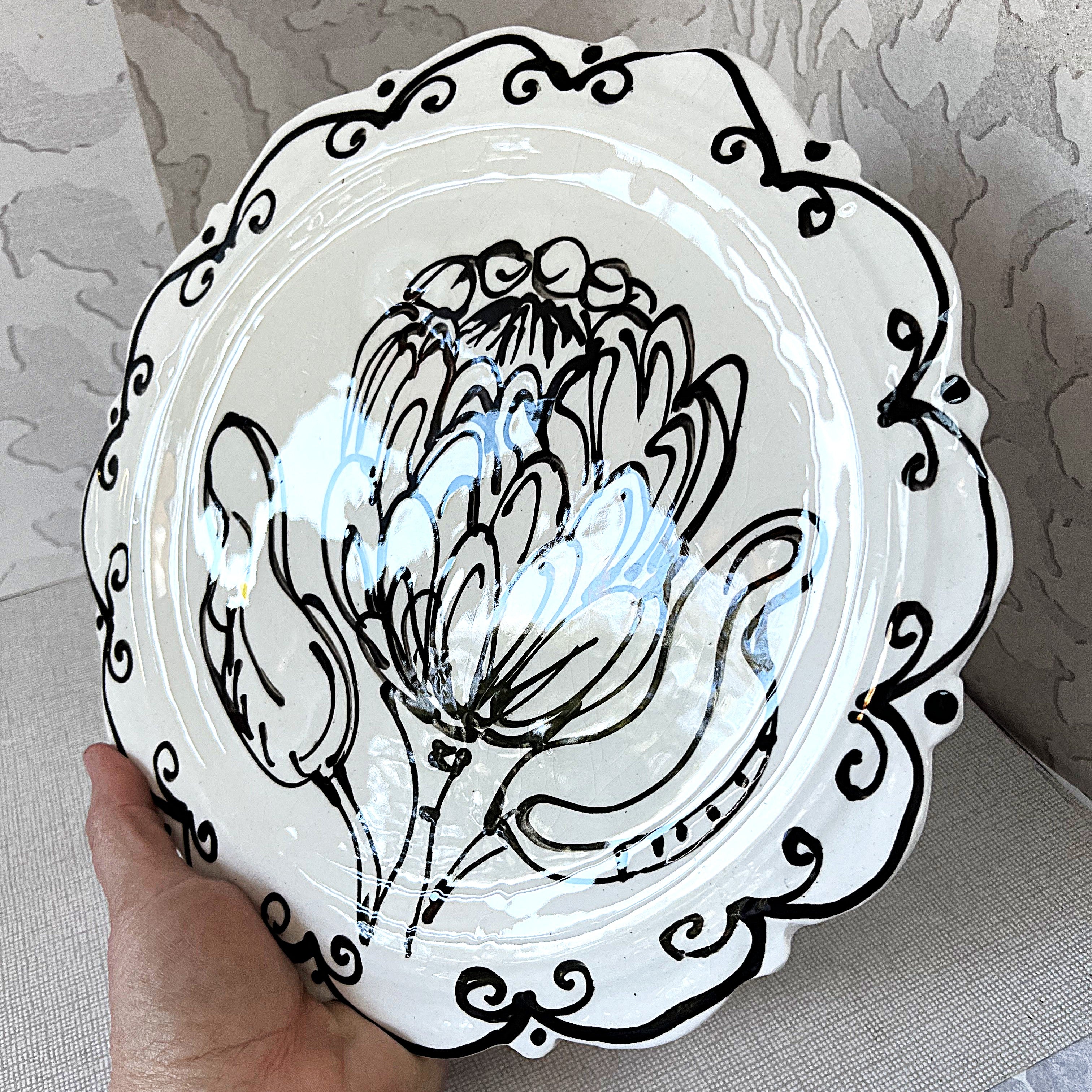 Plates: Artisanal Charger, Protea Design