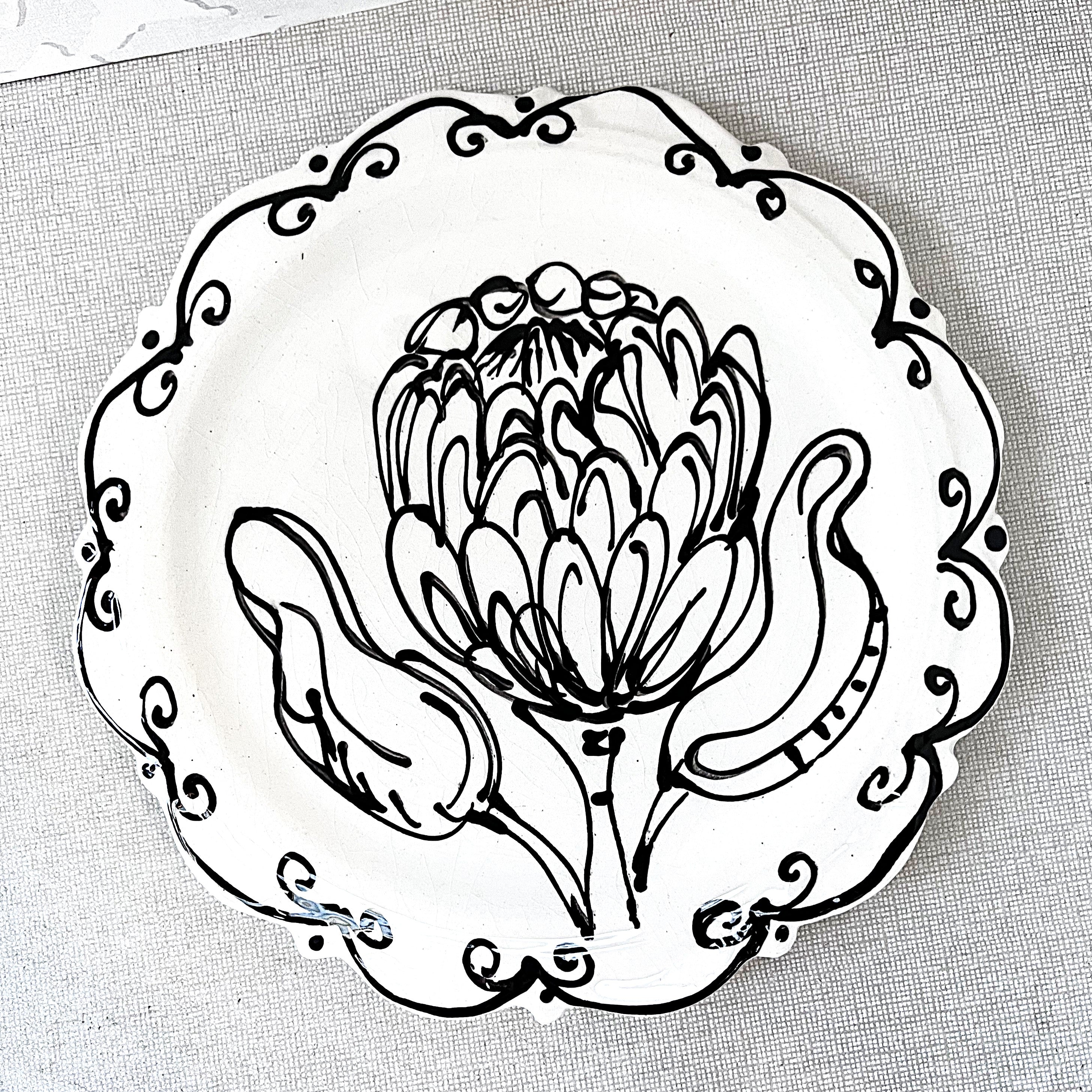 Plates: Artisanal Charger, Protea Design