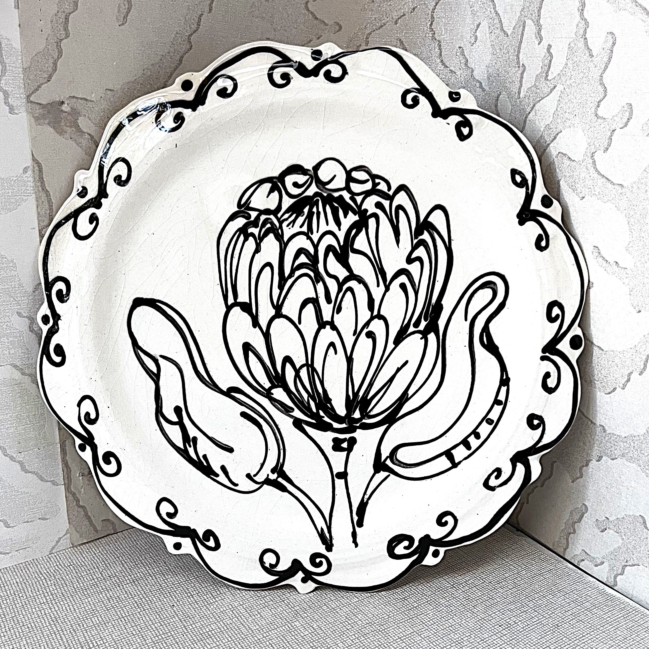 Plates: Artisanal Charger, Protea Design