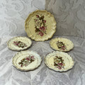 Florentine Ware: Florentine Scalloped Cabbage Rose Distressed Set, 5