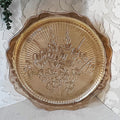 Coloured Glass: Jeanette Glass Marigold Cake Serving Plate
