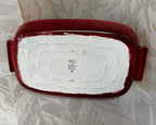 Baking Dish: Rörstrand Sweden 'Gratina' No.8 Oxblood Ceramic Baking Dish
