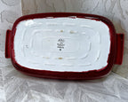 Baking Dish: Rörstrand Sweden 'Gratina' No.8 Oxblood Ceramic Baking Dish