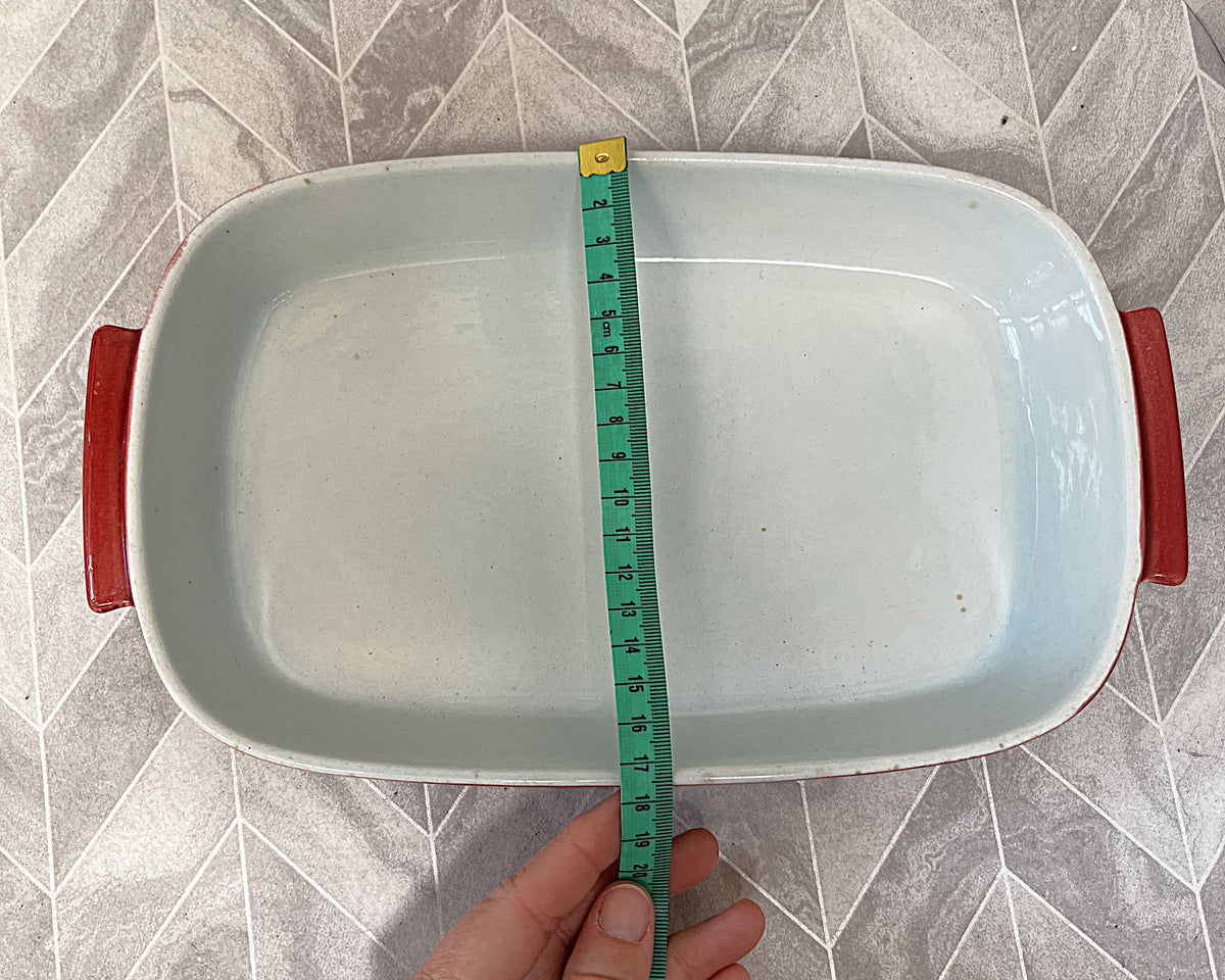 Baking Dish: Rörstrand Sweden 'Gratina' No.8 Oxblood Ceramic Baking Dish