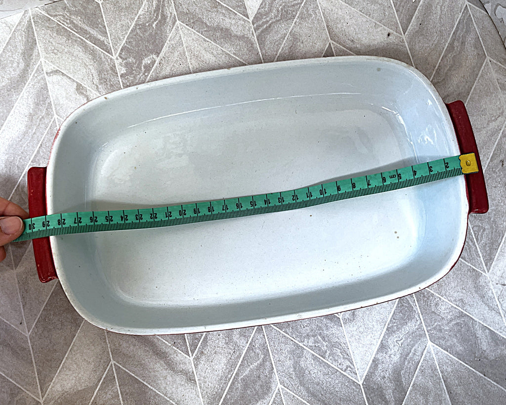 Baking Dish: Rörstrand Sweden 'Gratina' No.8 Oxblood Ceramic Baking Dish