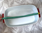 Baking Dish: Rörstrand Sweden 'Gratina' No.8 Oxblood Ceramic Baking Dish