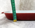Baking Dish: Rörstrand Sweden 'Gratina' No.8 Oxblood Ceramic Baking Dish