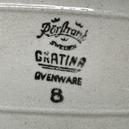 Baking Dish: Rörstrand Sweden 'Gratina' No.8 Oxblood Ceramic Baking Dish