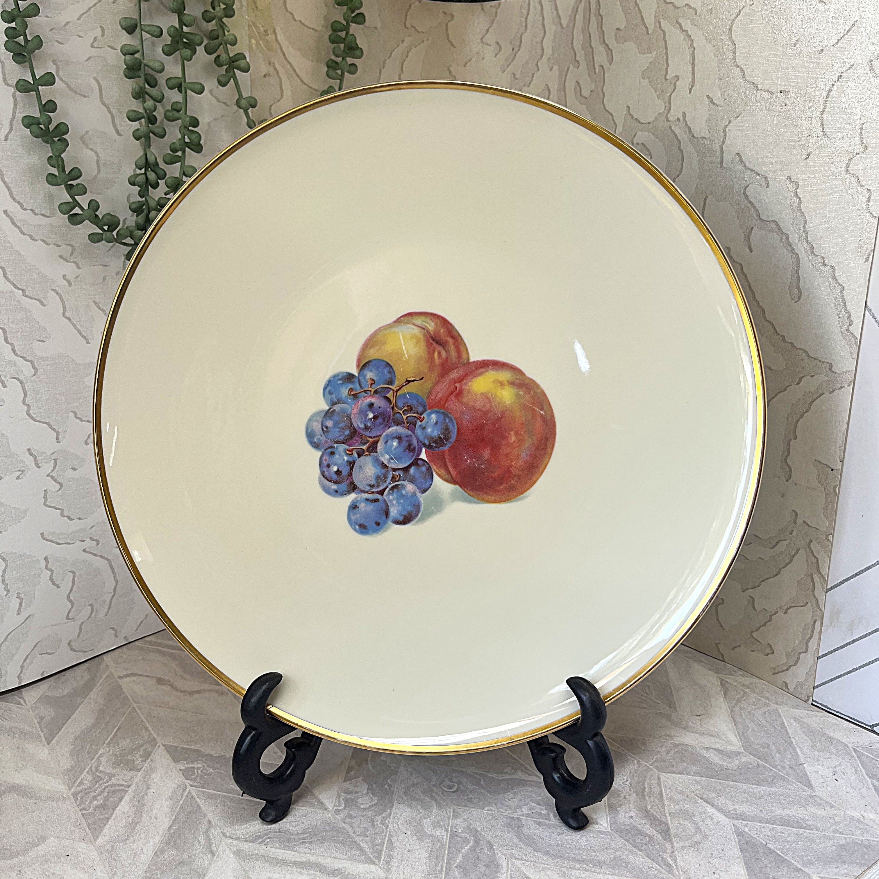 Decorative Plates: Thomas Germany Rosenthal Fruit Motif Cabinet Plates, 2