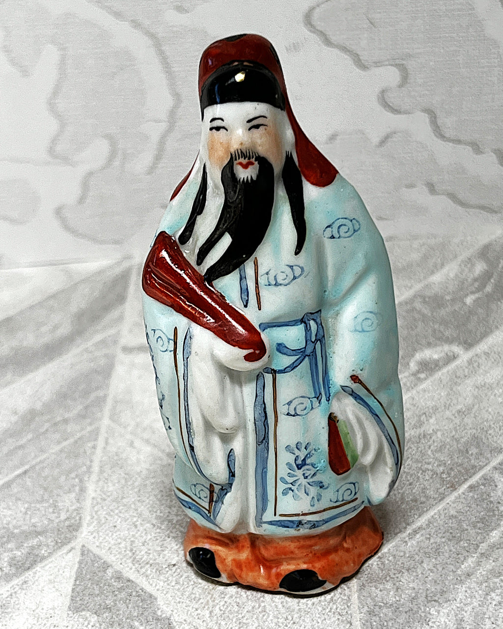 Figurines: Chinese Porcelain Sanxing Lucky Gods Set — Fu Lu Shou Figurines