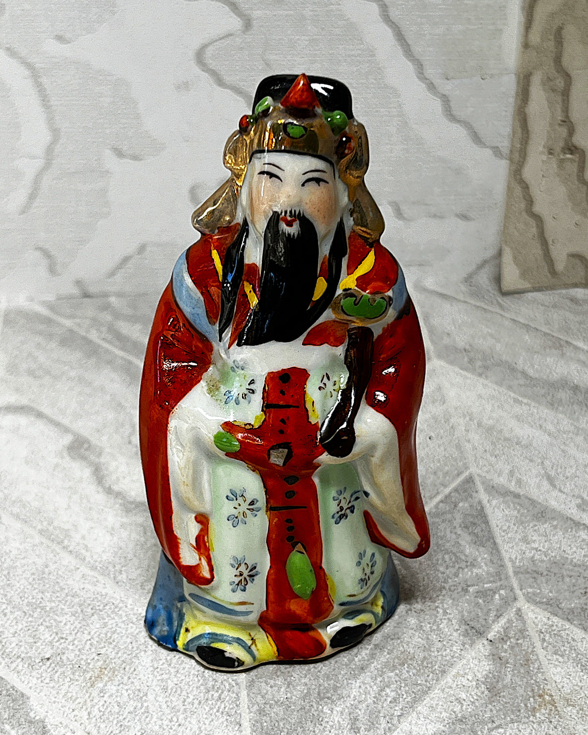 Figurines: Chinese Porcelain Sanxing Lucky Gods Set — Fu Lu Shou Figurines