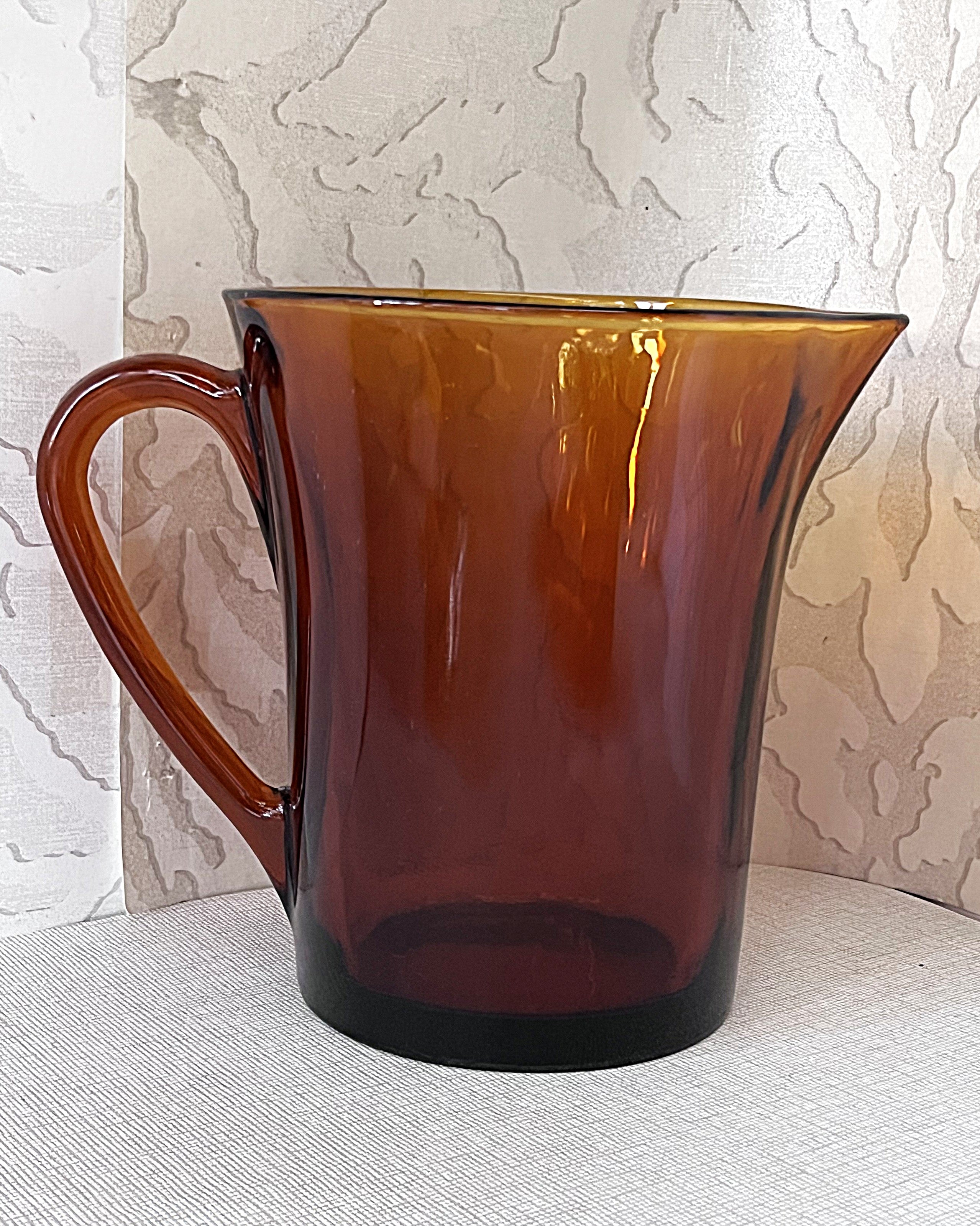 Coloured Glass: Duralex France Amber Pitcher