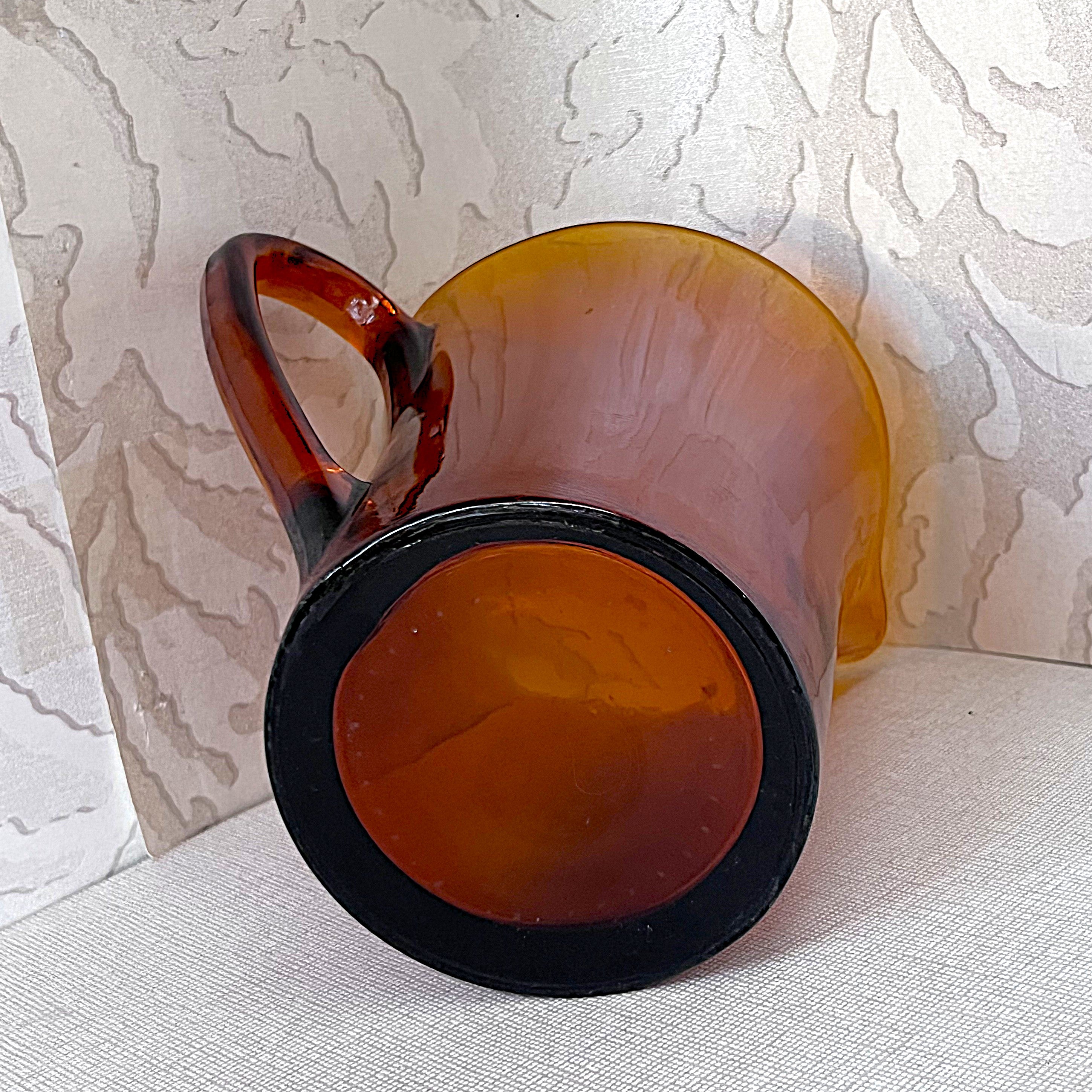 Coloured Glass: Duralex France Amber Pitcher