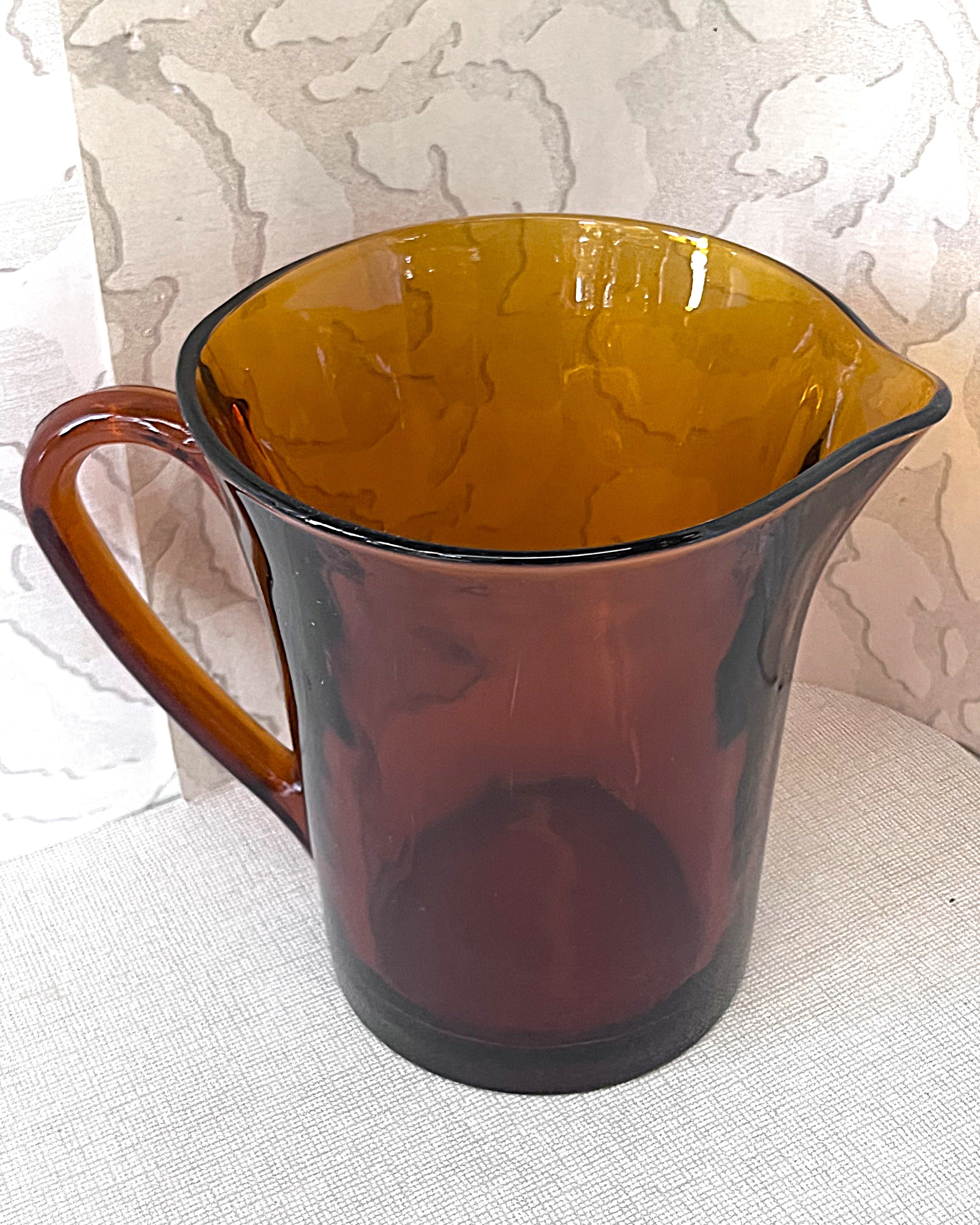 Coloured Glass: Duralex France Amber Pitcher
