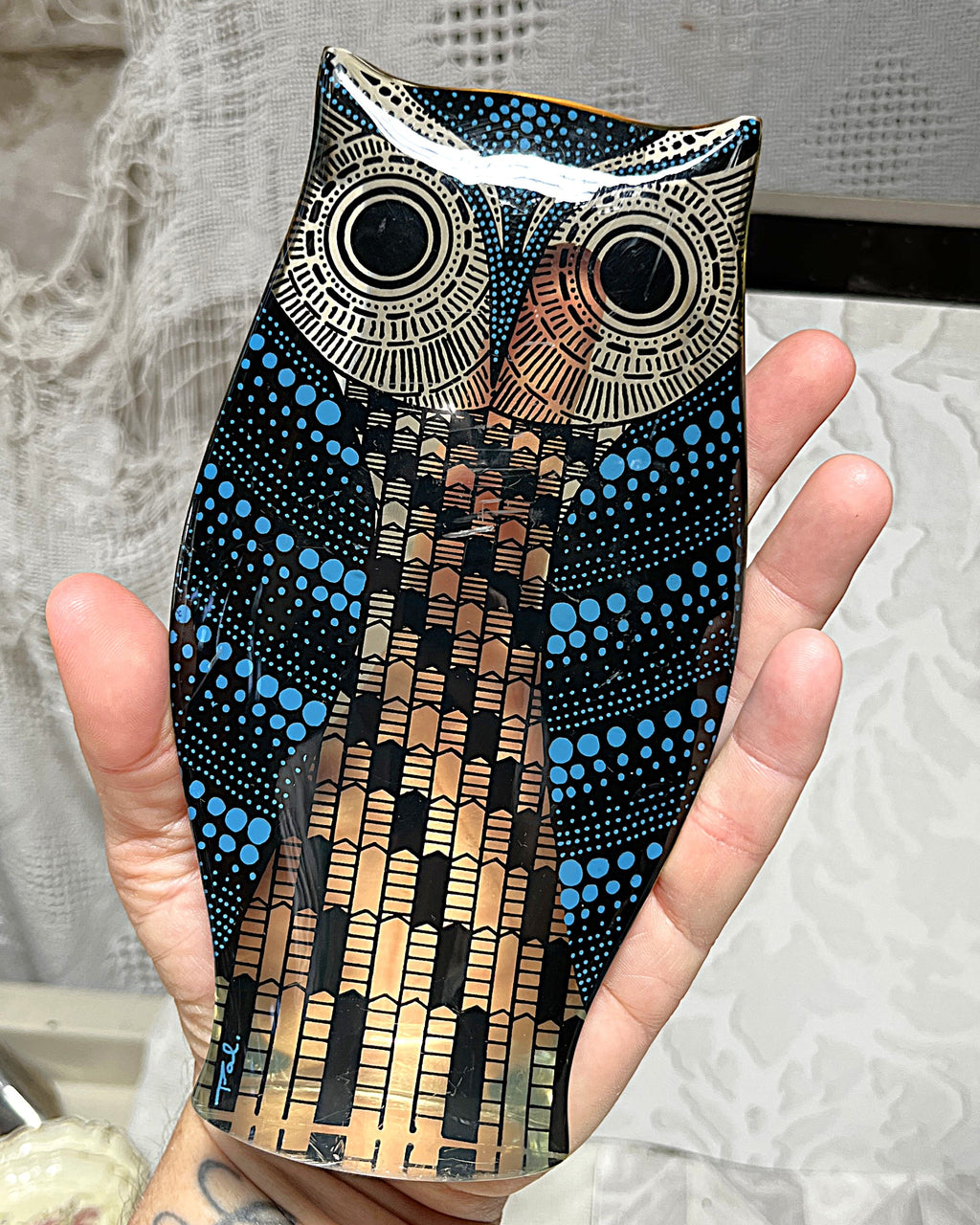 Brazilian: Abraham Palatnik Op Art Lucite Owl Sculpture