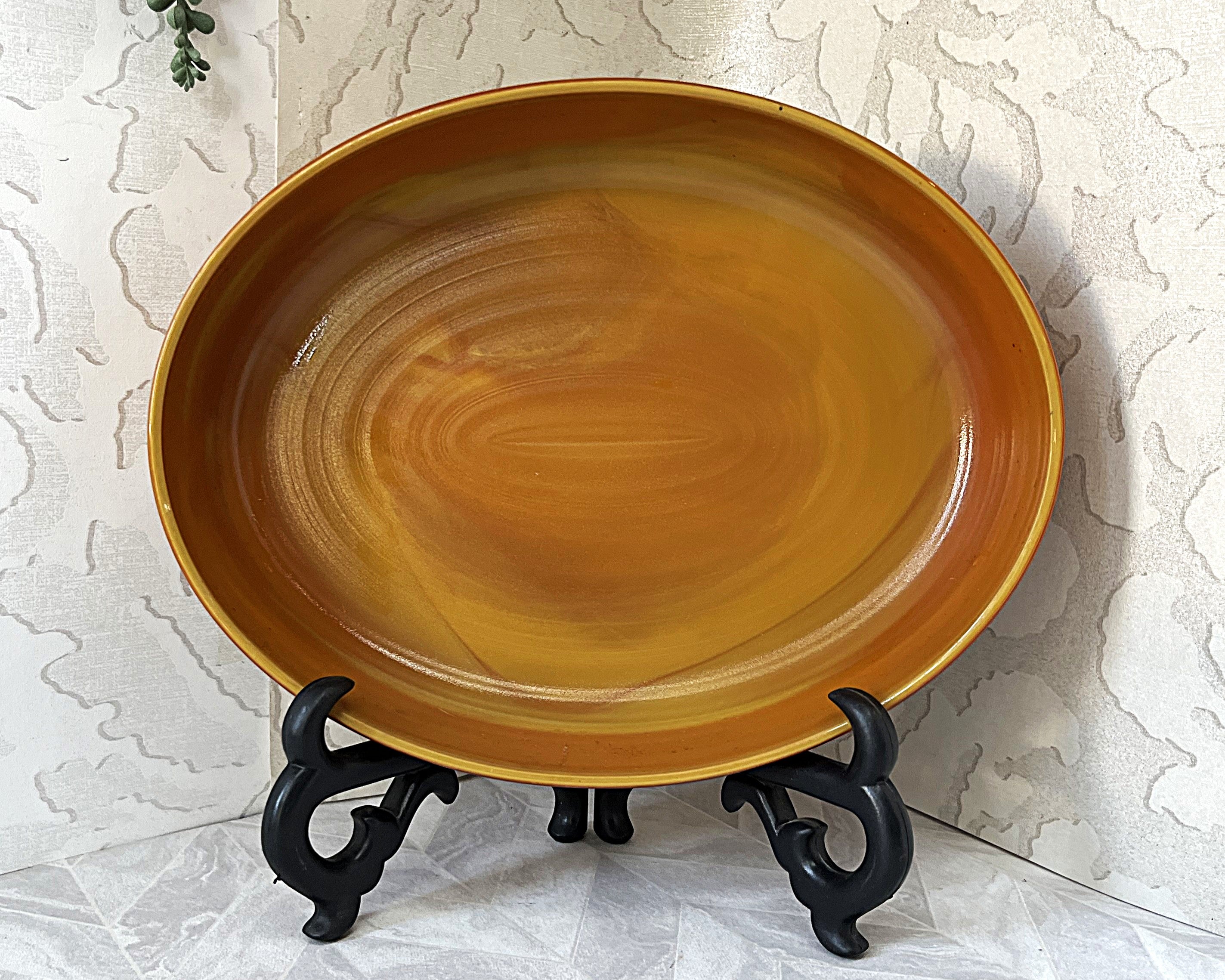 Arcopal: Volcan: Amber Swirl Oval Baking Dish