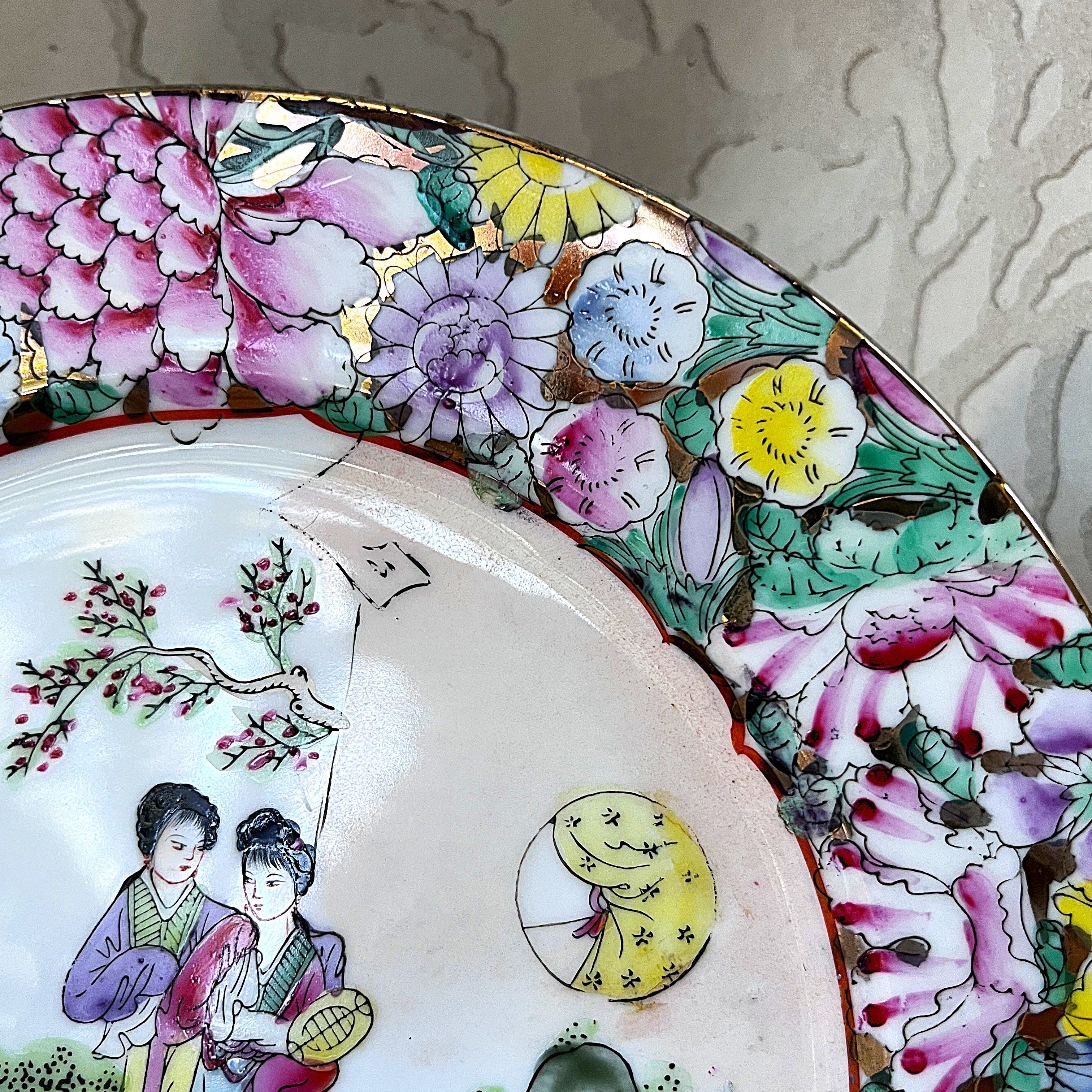 Display Plate: Chinese Famille Rose “Thousand Flora”