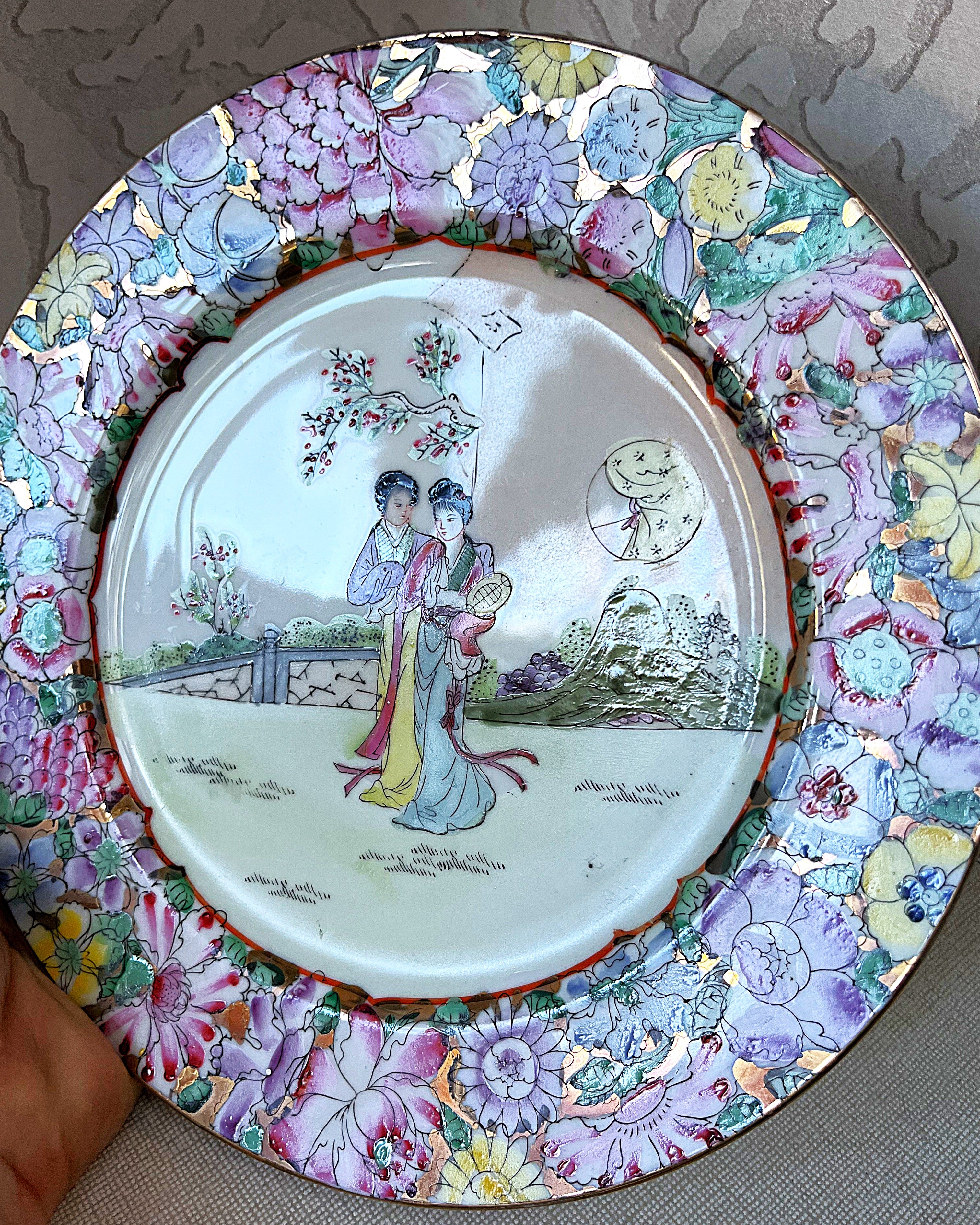 Display Plate: Chinese Famille Rose “Thousand Flora”
