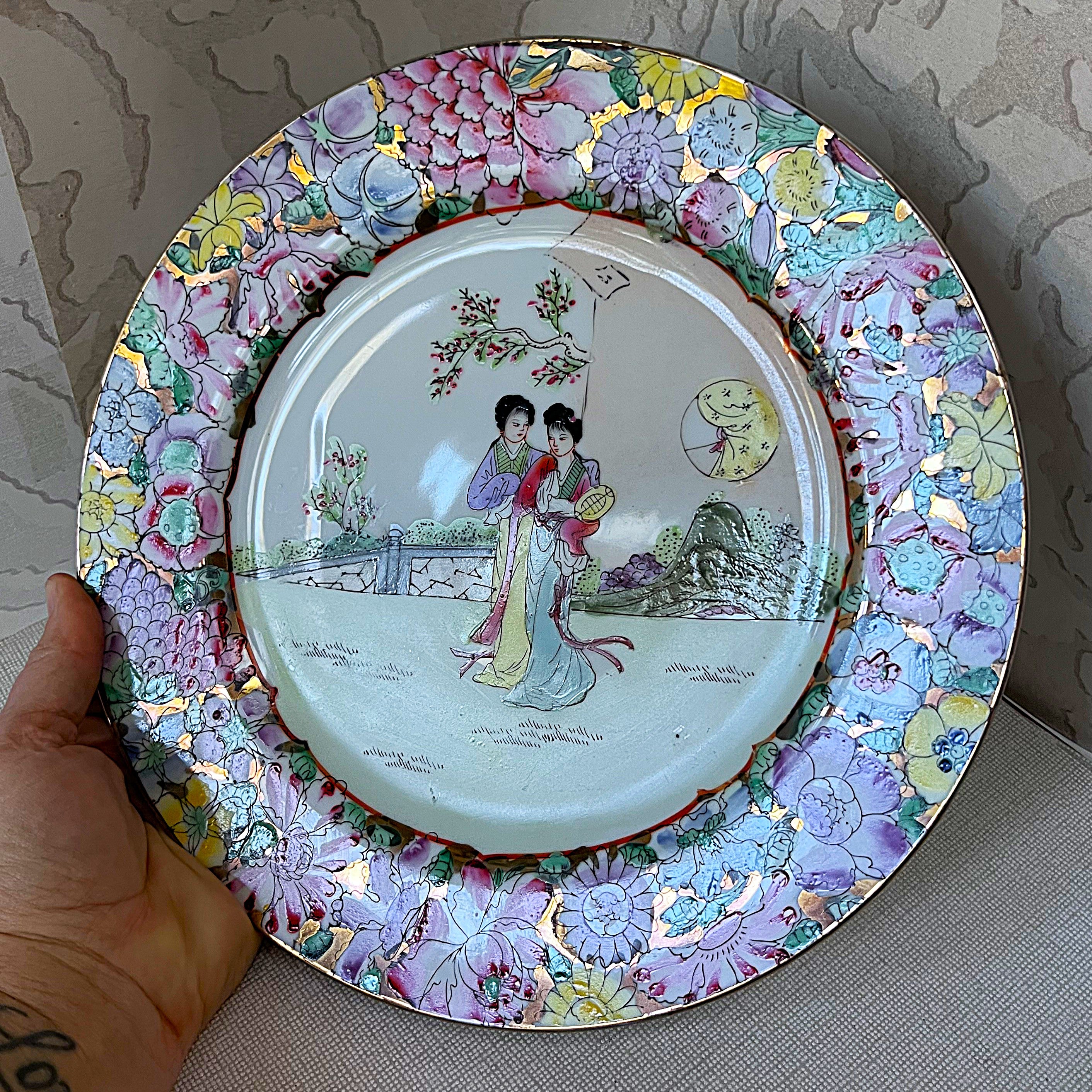 Display Plate: Chinese Famille Rose “Thousand Flora”