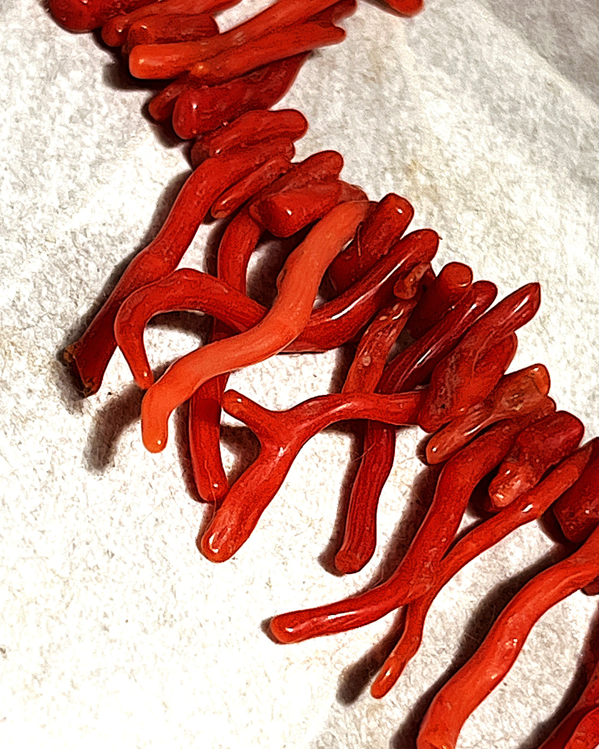 Jewellery: Antique Mediterranean Red Branch Coral Statement Necklace
