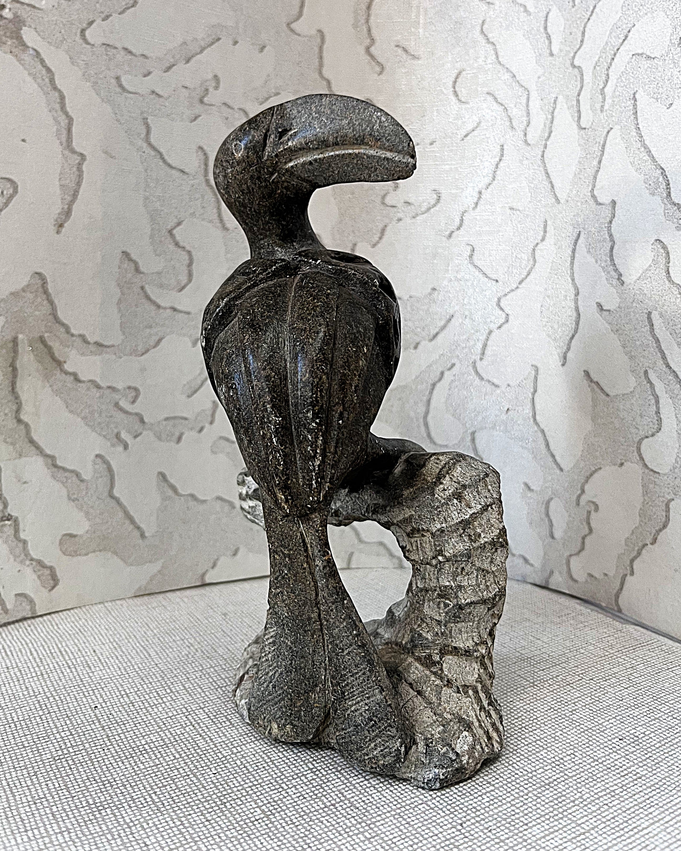 Zimbabwean: Shona Hornbill Sculpture