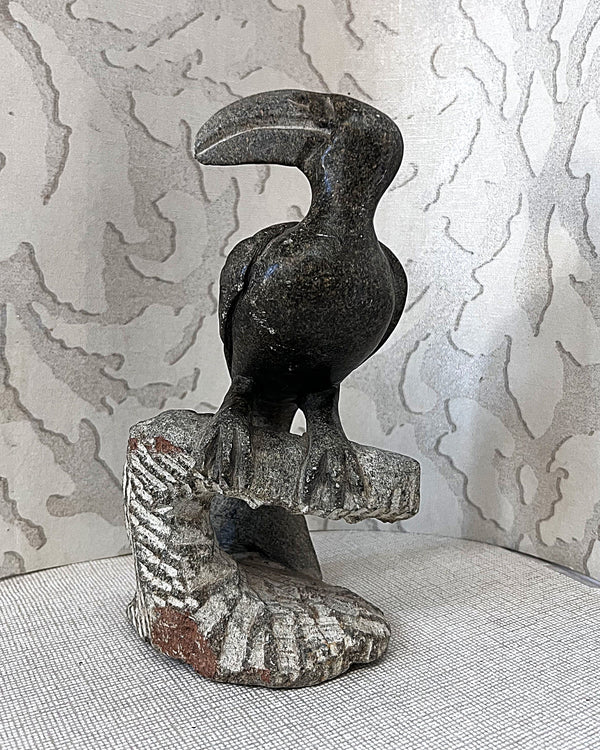 Zimbabwean: Shona Hornbill Sculpture