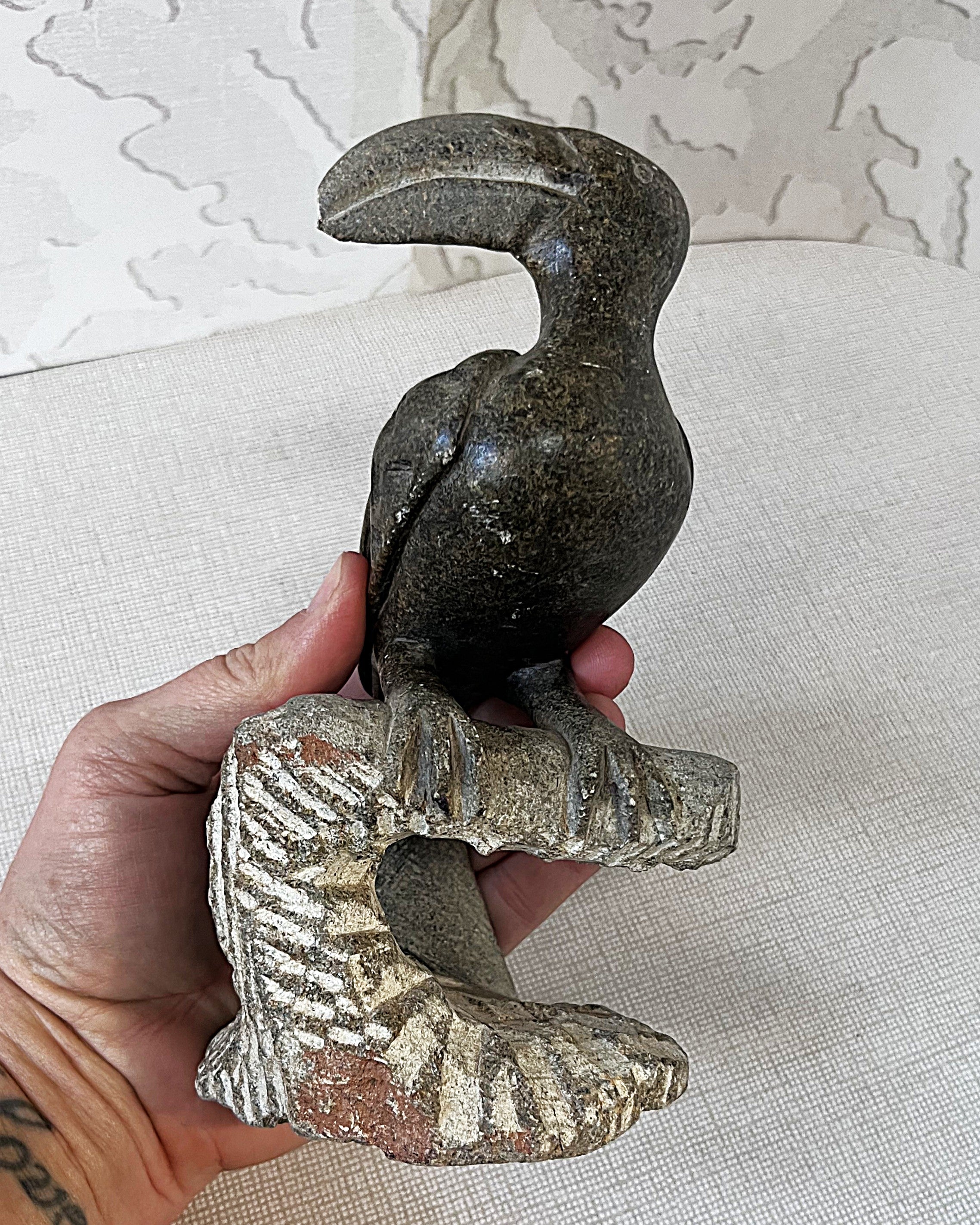 Zimbabwean: Shona Hornbill Sculpture