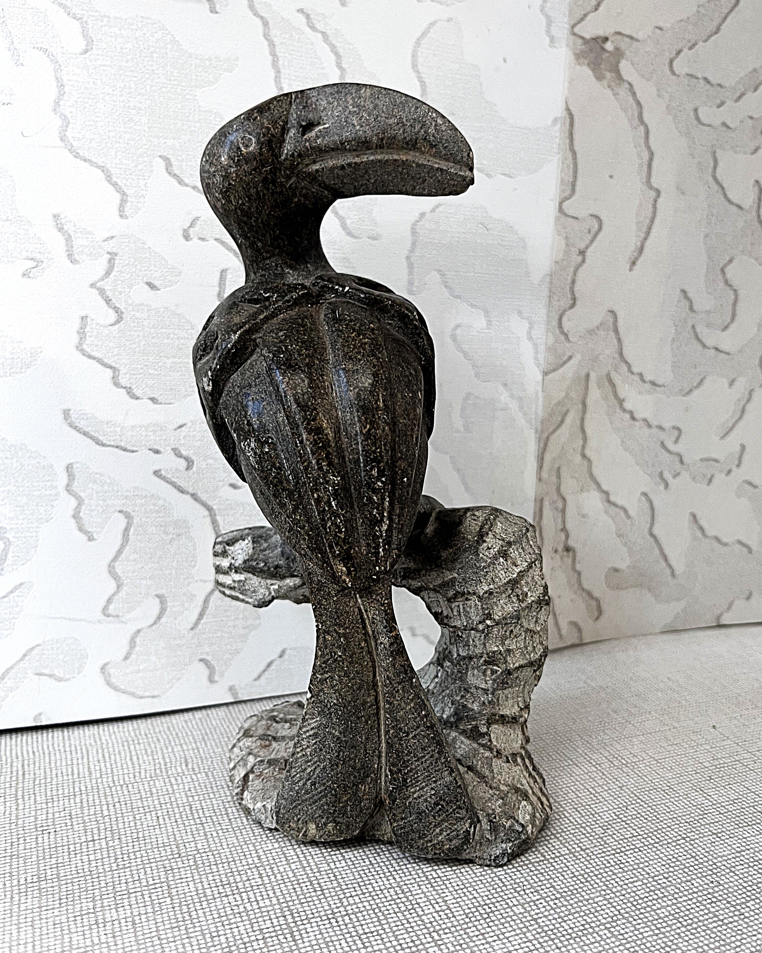 Zimbabwean: Shona Hornbill Sculpture
