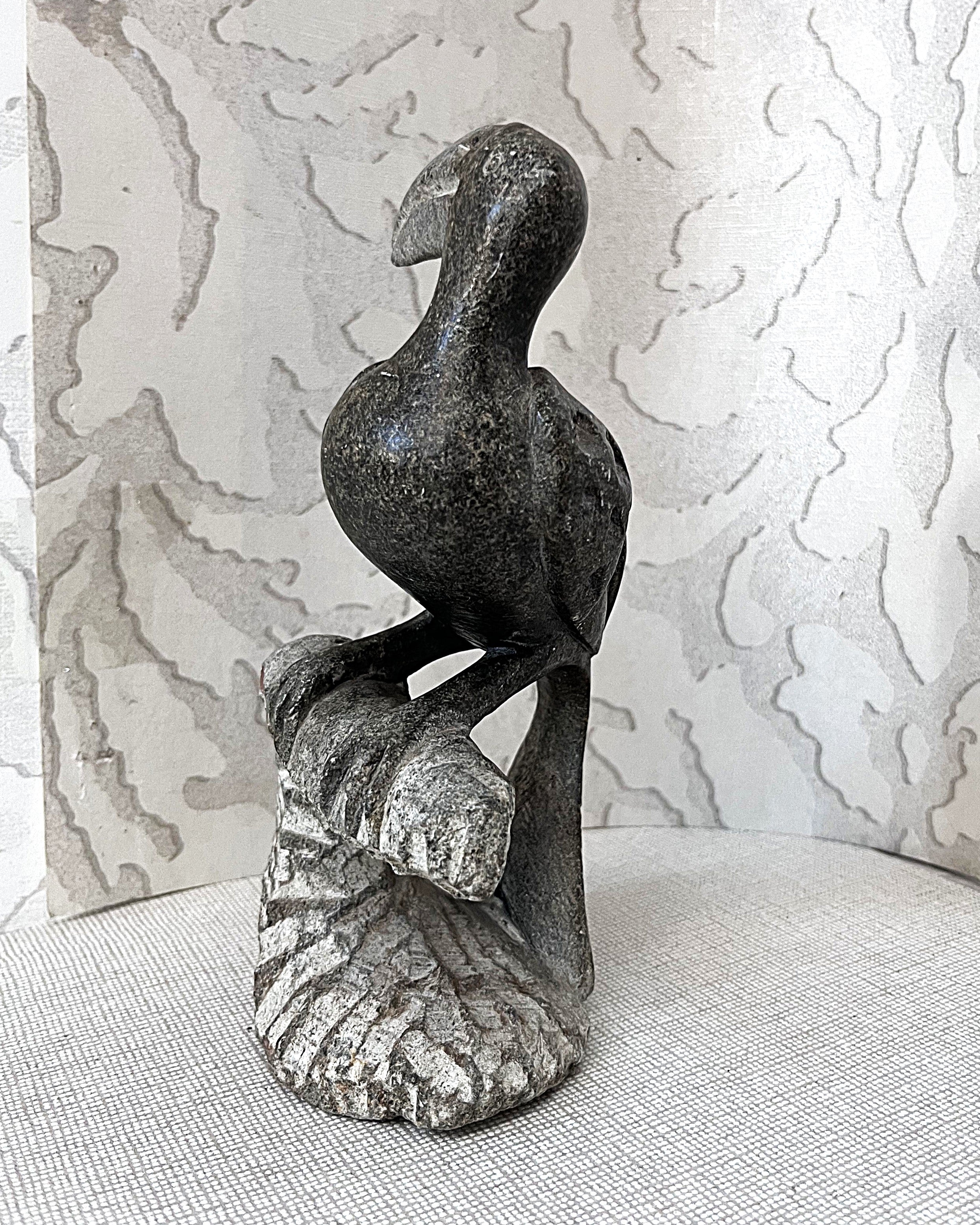 Zimbabwean: Shona Hornbill Sculpture