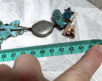 Jewellery: Southwestern Matrix Turquoise & Heavy Artisan Trade Disc Opera Necklace