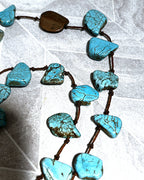 Jewellery: Southwestern Matrix Turquoise & Heavy Artisan Trade Disc Opera Necklace