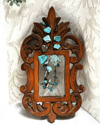 Jewellery: Southwestern Matrix Turquoise & Heavy Artisan Trade Disc Opera Necklace