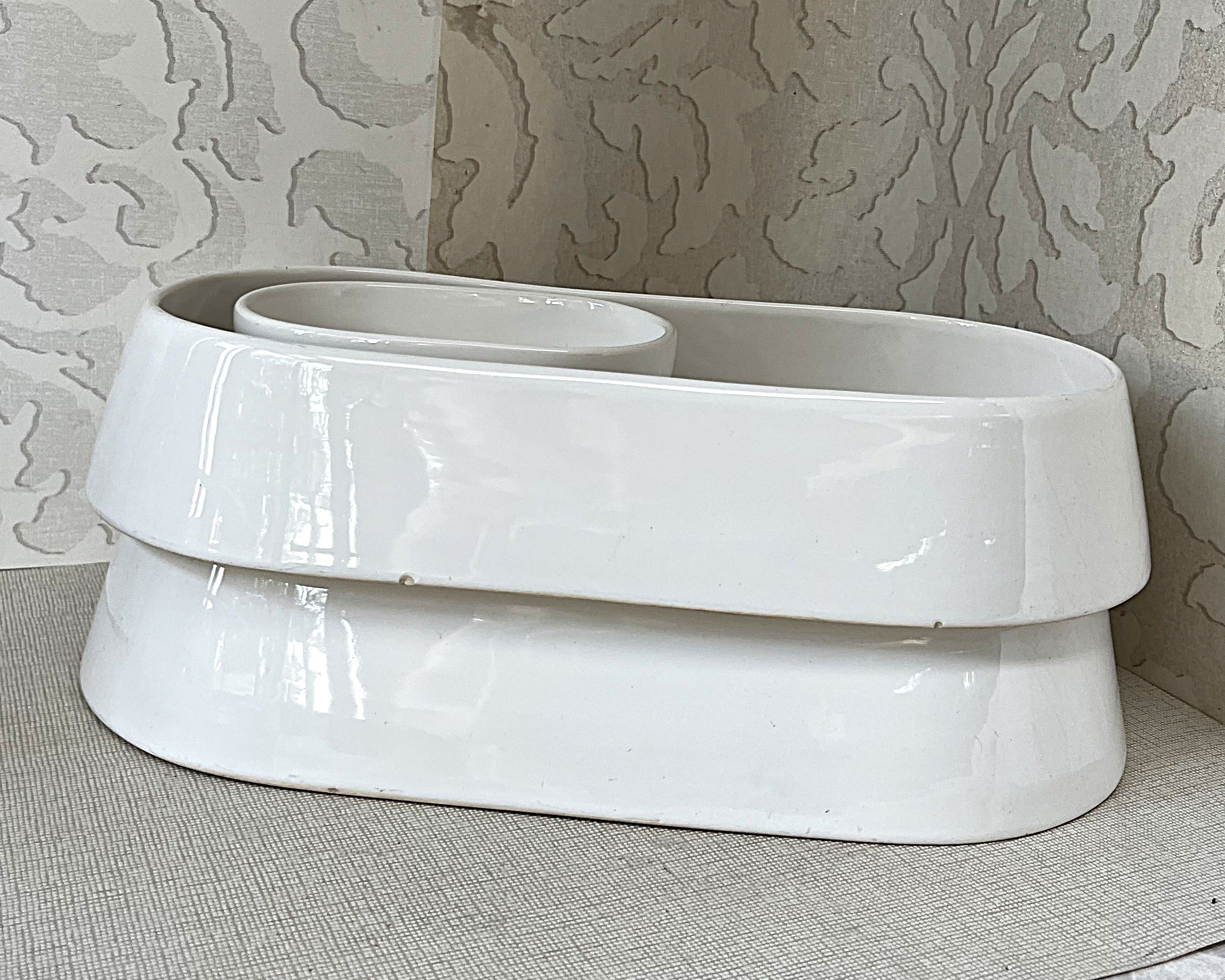 Pet Collectibles: Benji + Moon Ceramic Dual Insect-Moat Feeding Suite