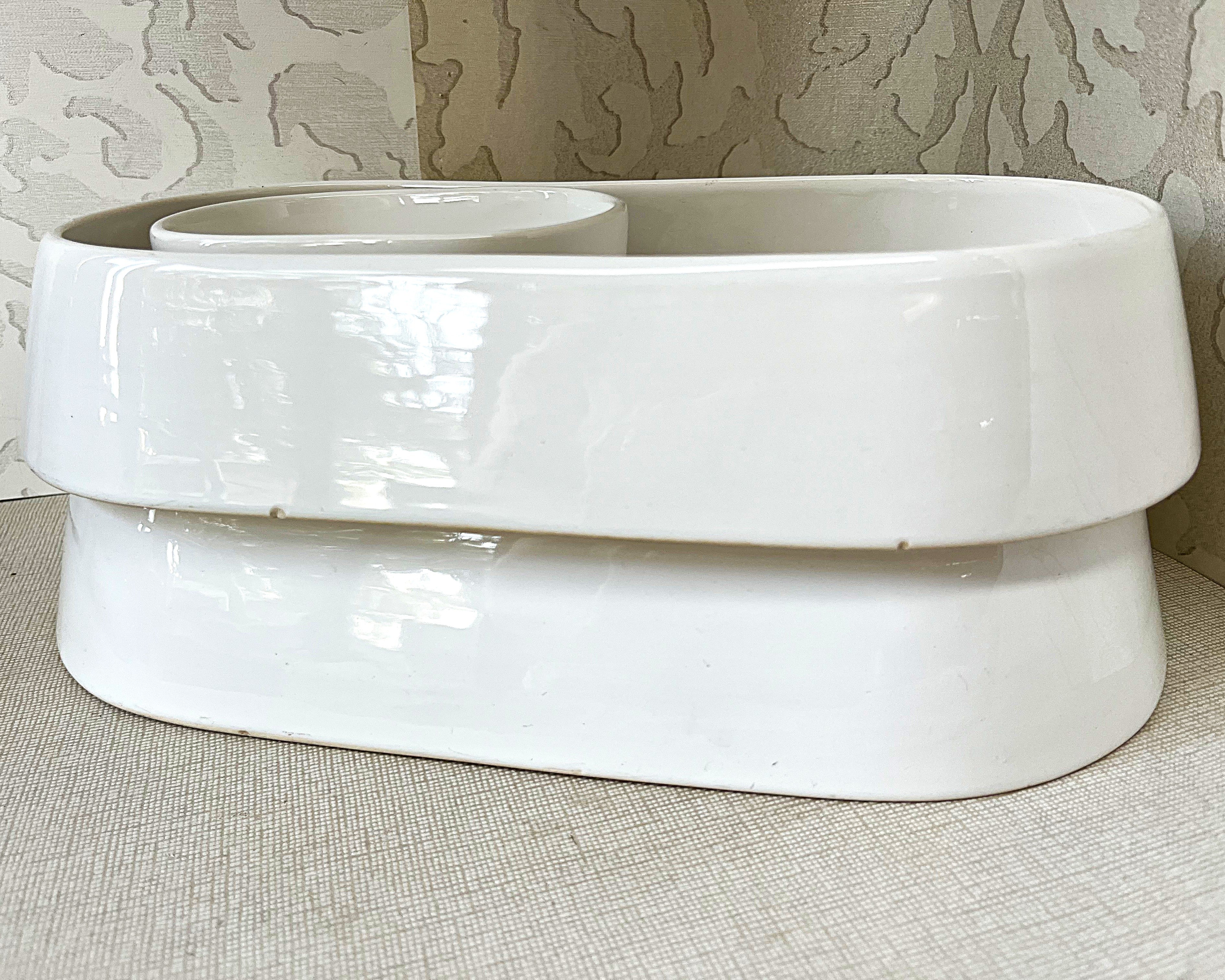 Pet Collectibles: Benji + Moon Ceramic Dual Insect-Moat Feeding Suite