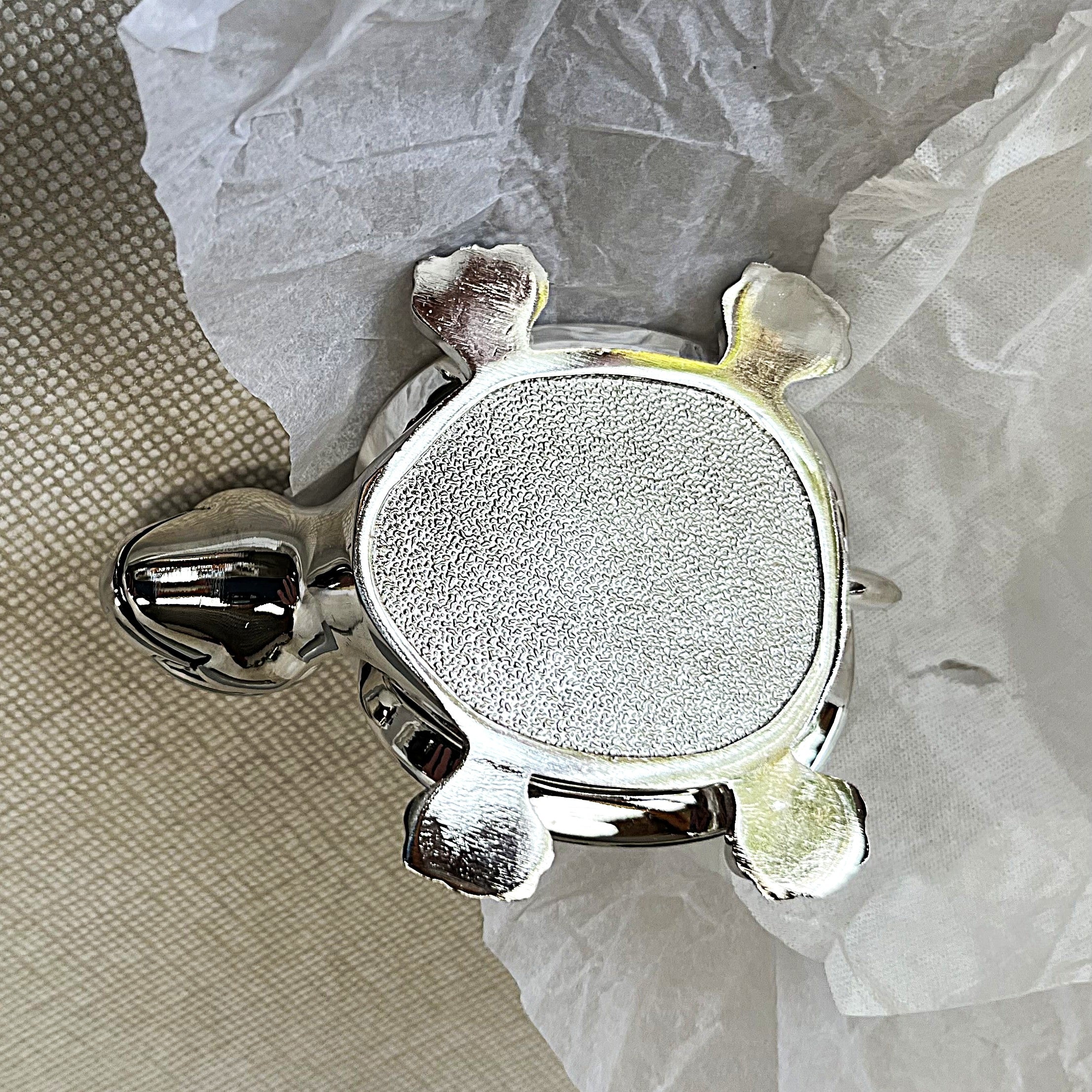 Giftware: Silver-Plated Turtle Keepsake Box Set