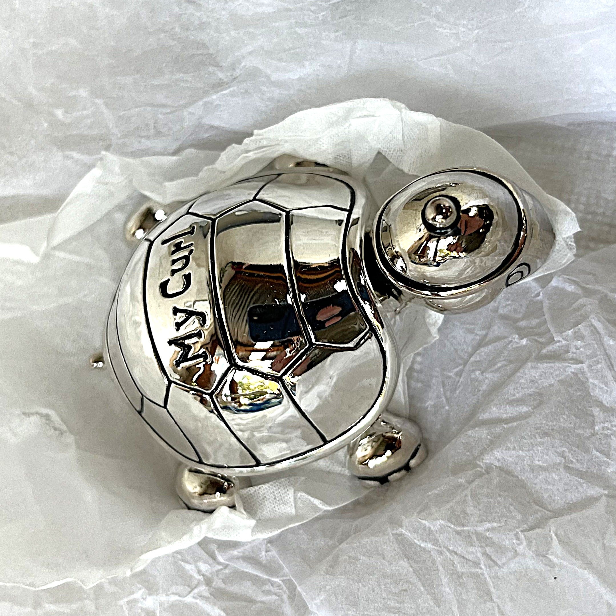 Giftware: Silver-Plated Turtle Keepsake Box Set