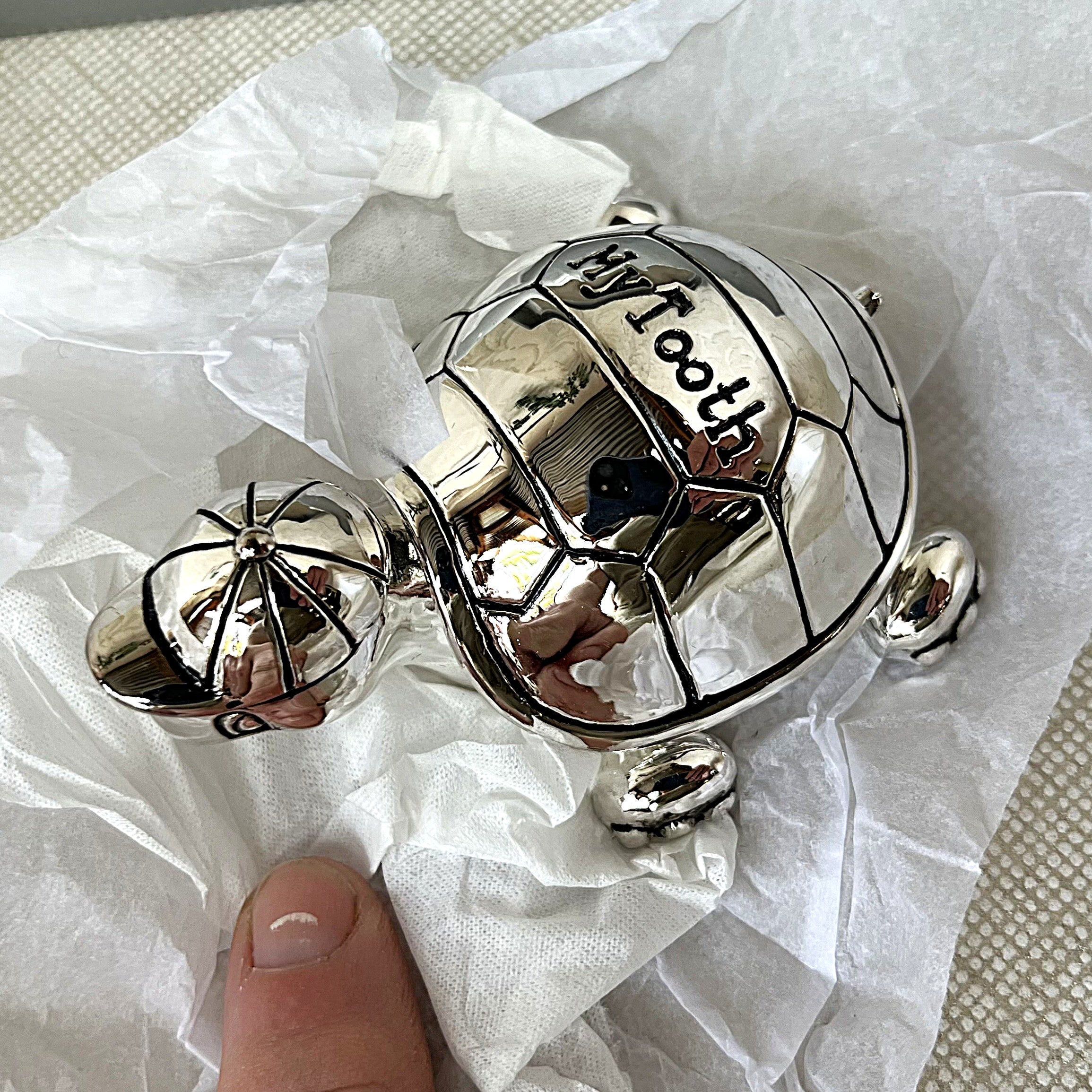 Giftware: Silver-Plated Turtle Keepsake Box Set