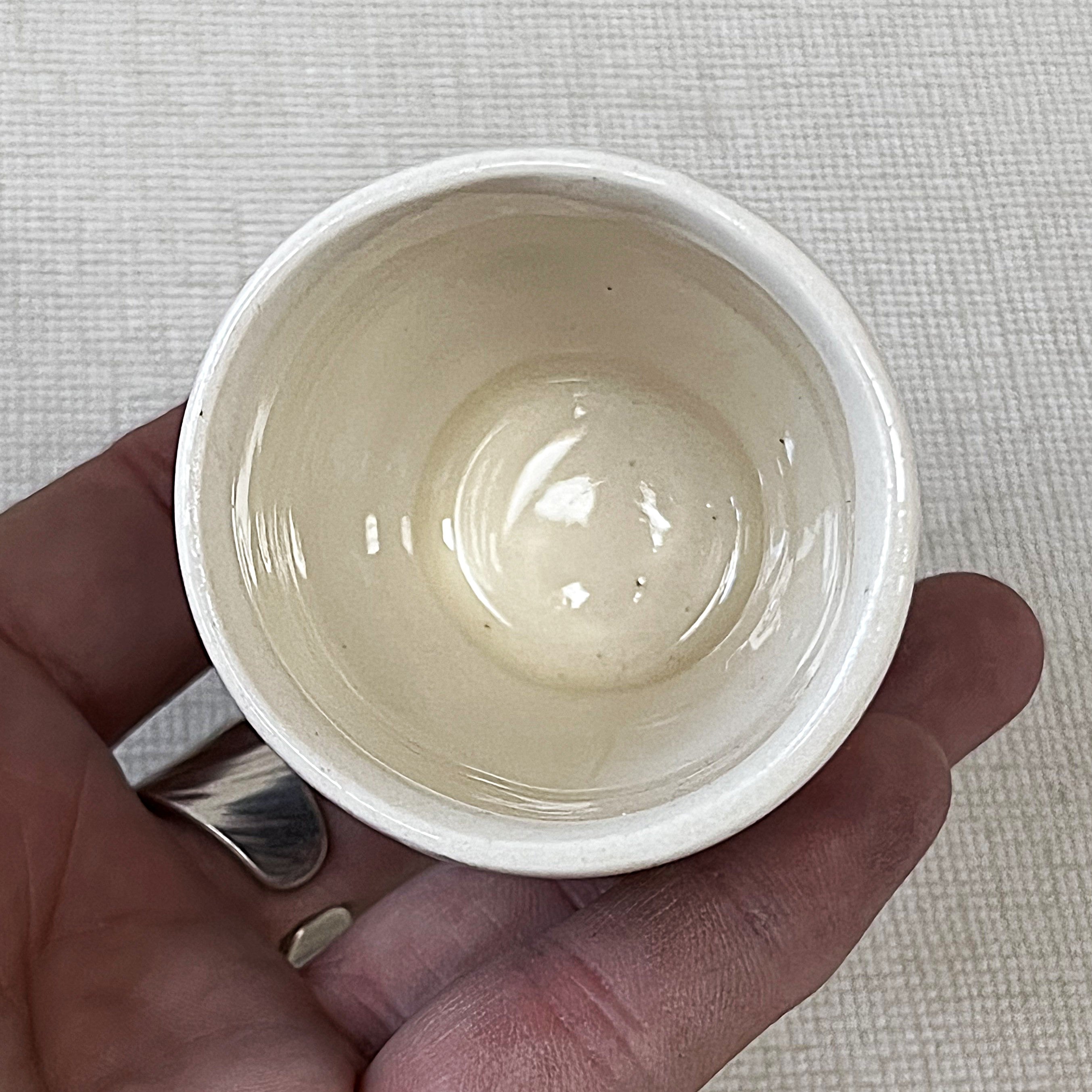 Breakfast Table: Chef Ware Blue Striped Pedestal Egg Cup