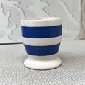 Breakfast Table: Chef Ware Blue Striped Pedestal Egg Cup