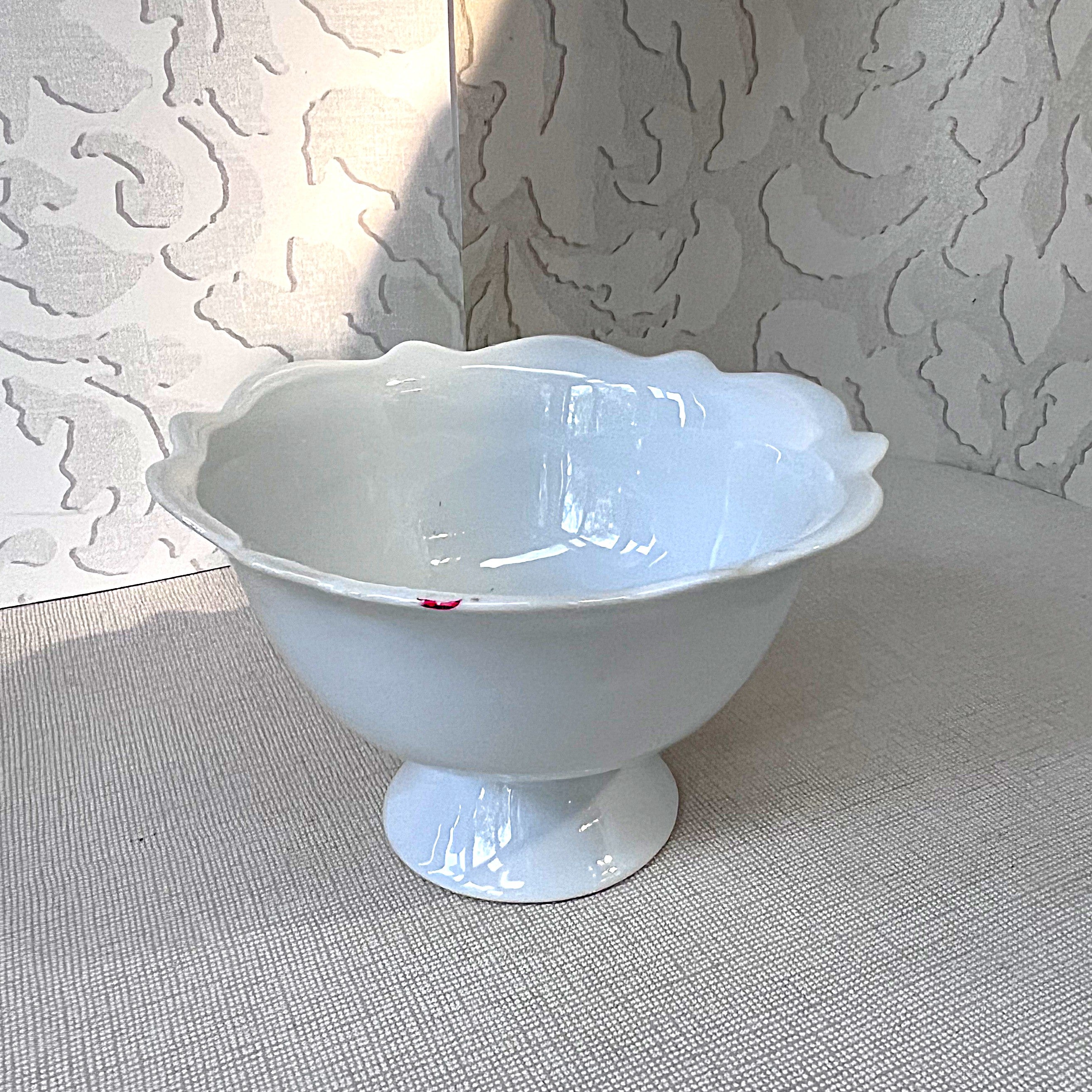 High Tea: Antique French Ironstone Pedestal Compote Bowl