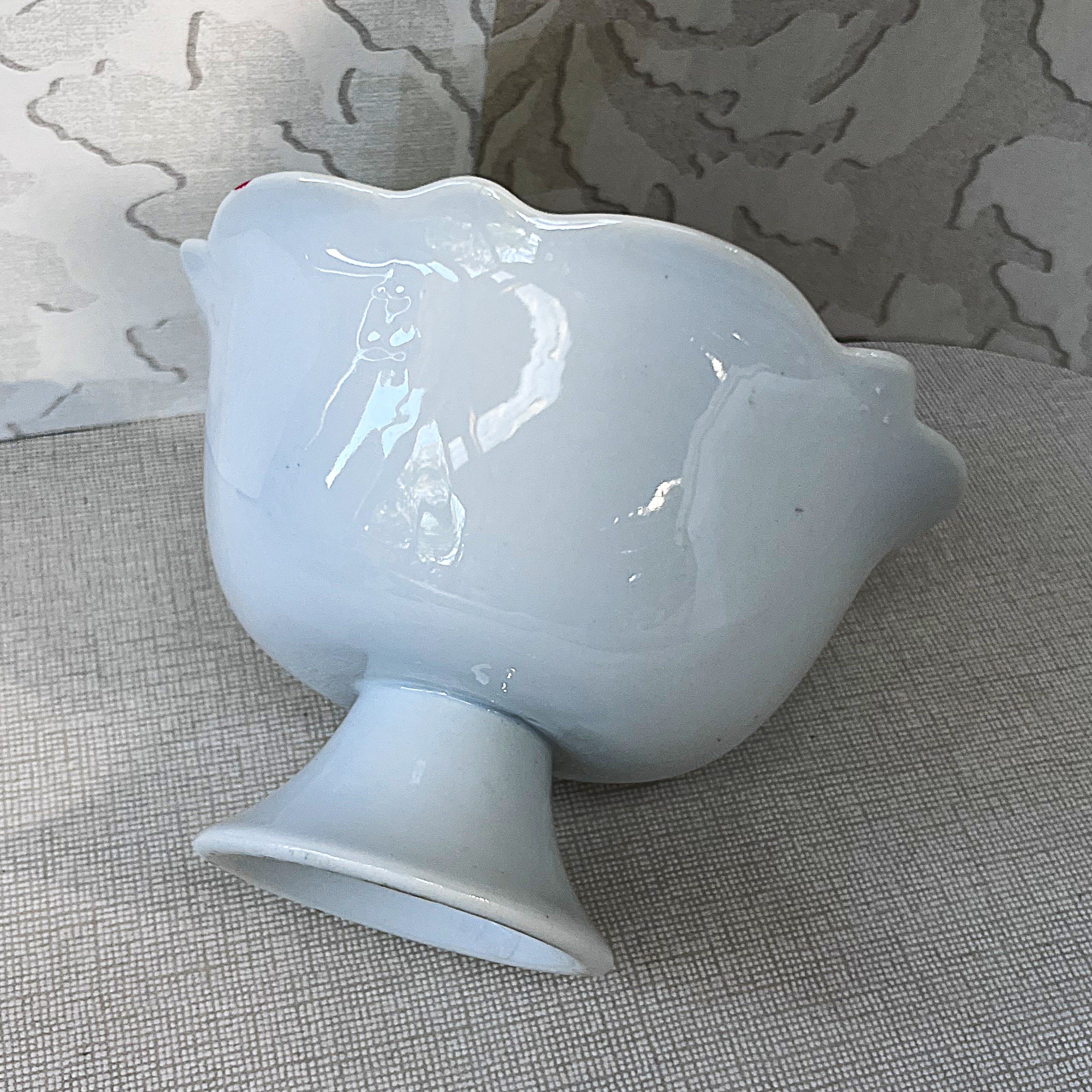 High Tea: Antique French Ironstone Pedestal Compote Bowl