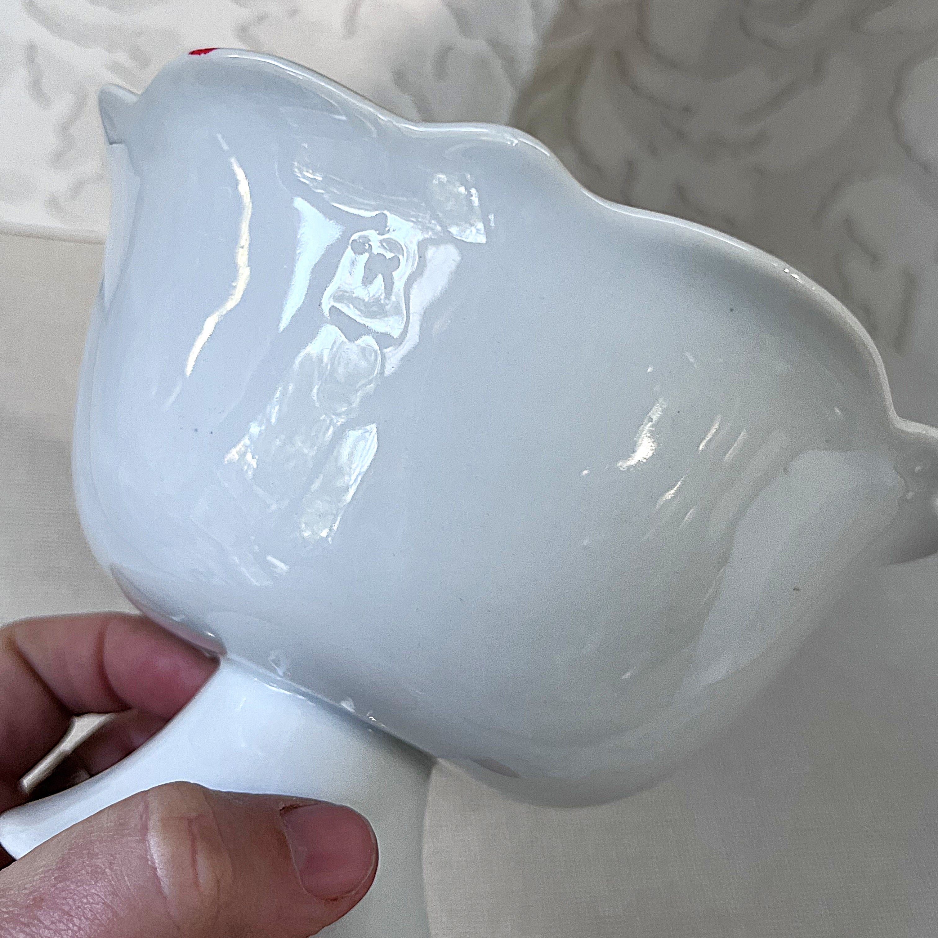 High Tea: Antique French Ironstone Pedestal Compote Bowl