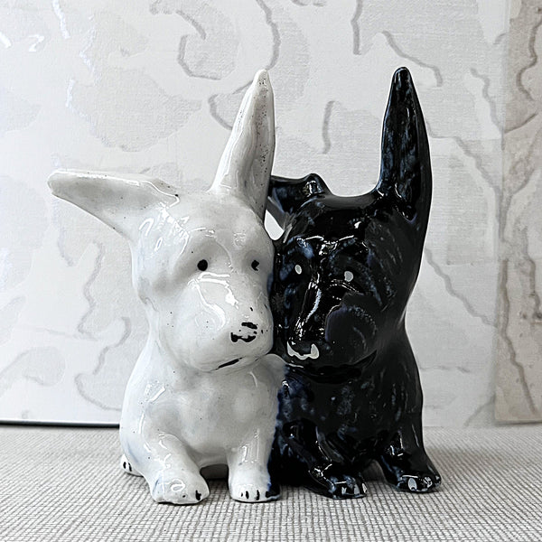 Animal Décor: SylvaC Black & White Scotch Whiskey Mascot Figurine