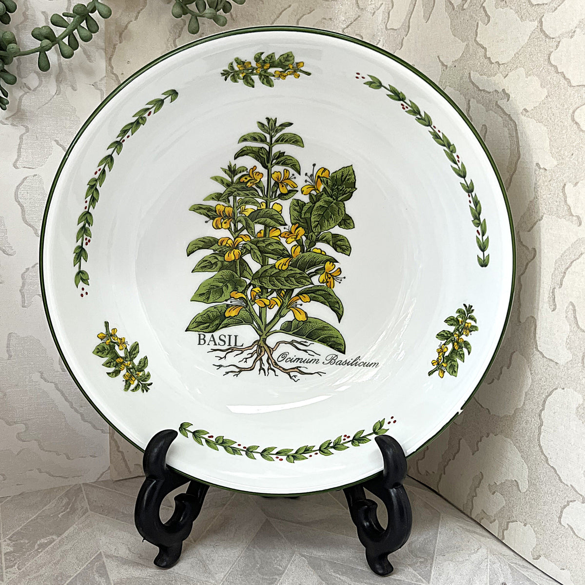 Dinnerware: Wiesenthal Porzellan Germany "Herb Garden" Basil Salad Bowl