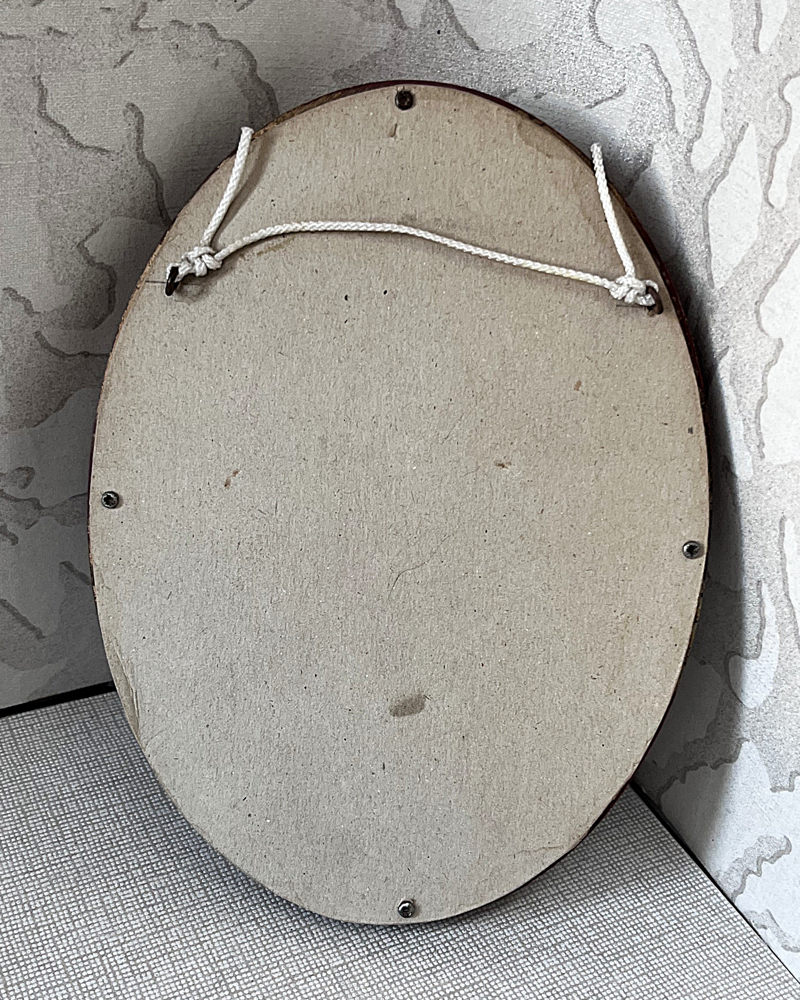 Bookshelf Art: Edwardian Style Oval Convex Glass Portrait Frame