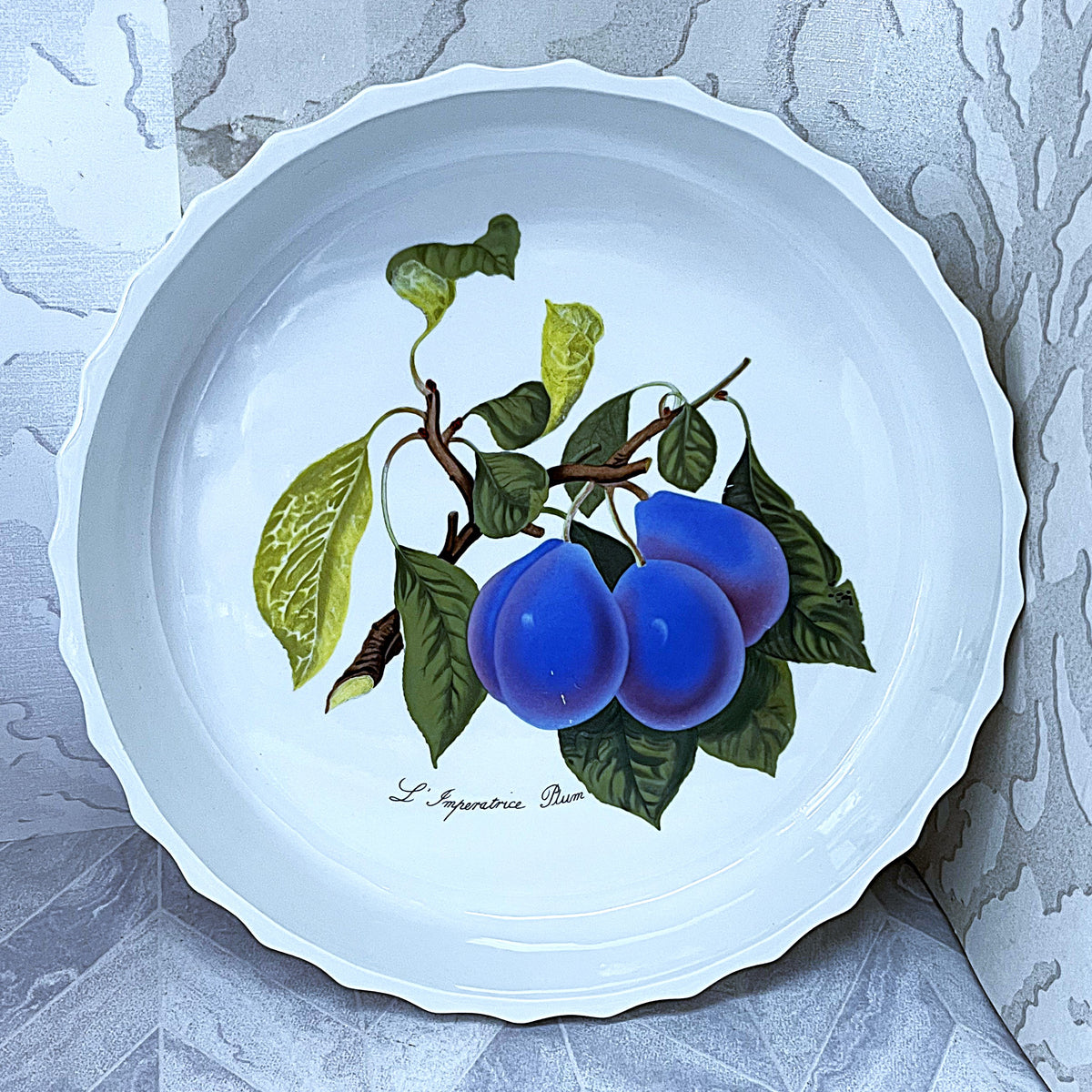 Baking Dish: Portmeirion Pomona L'Imperatice Plum Flan Tart Dish