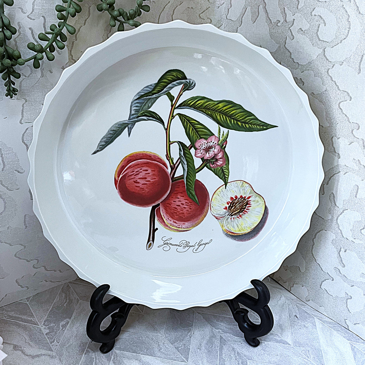 Baking Dish: Portmeirion Pomona Grimwood's Royal George Peach Flan Tart Dish