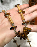 Jewellery: New Mexico Tiger's Eye & Natural Bamboo Statement Strand